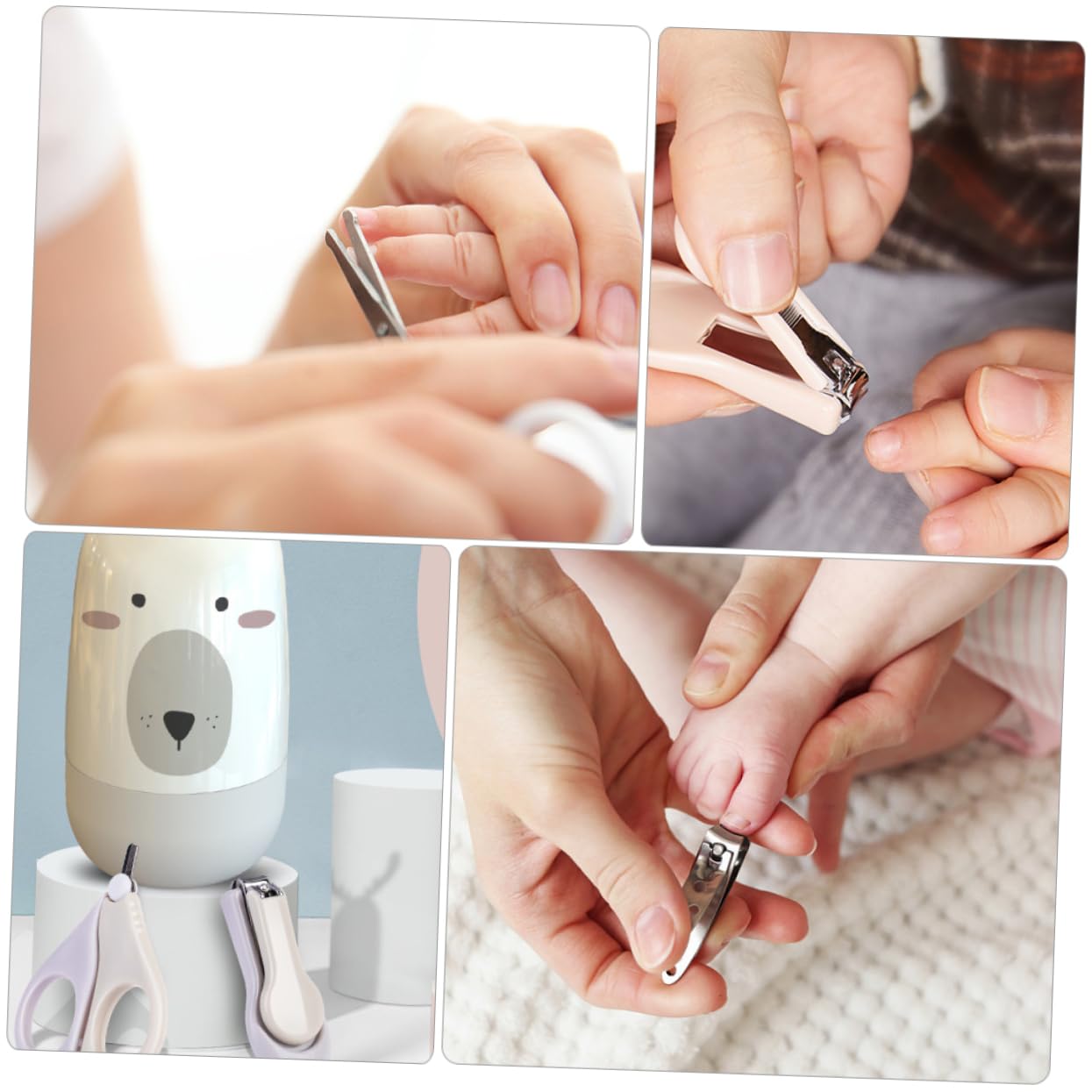 TOYANDONA 2 Juegos Cortauñas Kit De Uñas Infantil Herramientas De Pedicura Para Recién Nacidos Cortaúñas Infantil Clavo Niño Eliminación De Las Interferencias Acero Inoxidable