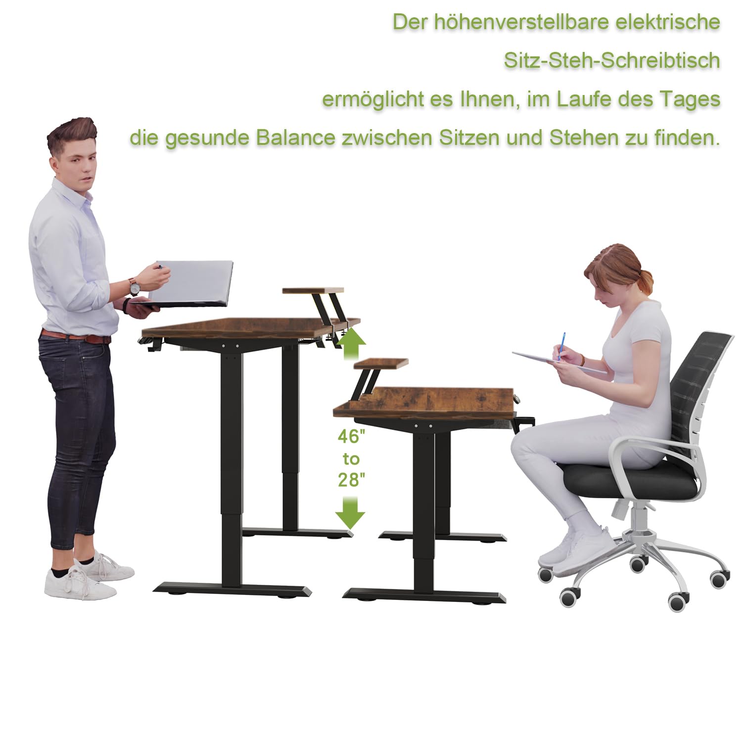 Elektrisch zit sta bureau | Elektrisch Verstelbaar Bureau