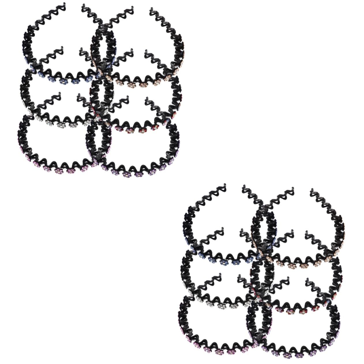 DOITOOL 12stücke Teiliges Mädchen Haarband Mit Funkelnden Strasssteinen Vintage Haarreifen Für Hochzeiten Partys Und Festlichkeiten Geeignet Für Kurze Lange Und Lockige Frisuren