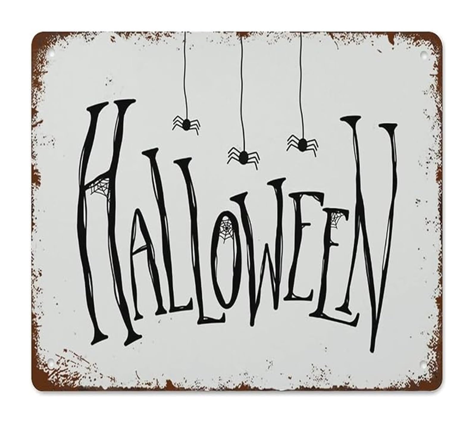 MQXFCZUX Vintage Tin Sign Creepy Halloween Party Retro Seasonal Decor For Home Bar Man Cave Entryway Wall 8 X 12 inch