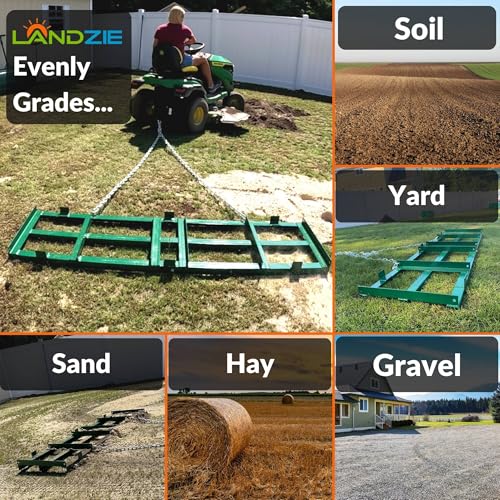 Image of LANDZIE - Drag Harrow 8 FT, Tow Behind Driveway Grader