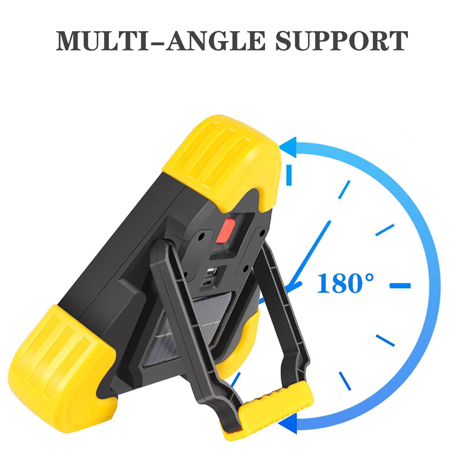 Safety Triangle Warning Light, Red LED Lights & COB Working Light Multiple Signals Waterproof Flood Lights for Car Roadside Emergency, 2000mA Rechargeable & Waterproof