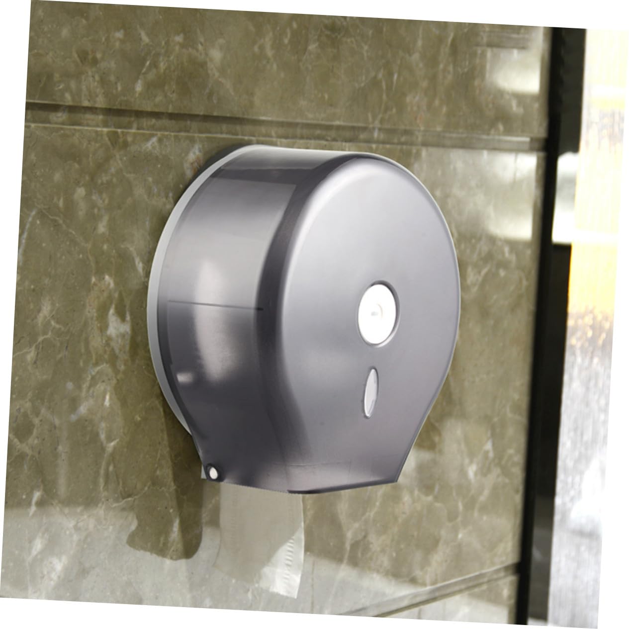 Dispensador de Papel Higiénico de Pared Negro Ventana para Nivel y Diseño Cerradura, Material Abs Resistente para Hotel y Bar