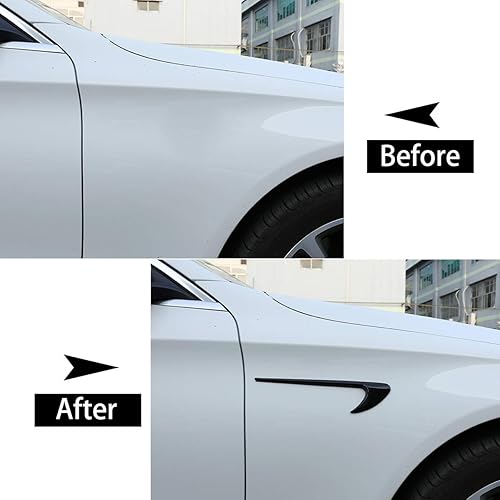 Miniatura 2 de CHEYA 2 unids ABS Fibra de carbono estilo coche lado Fender Trim Accesorios para Mercedes Benz Clase E W213 Clase C W205 Refit E63S AMG (negro)