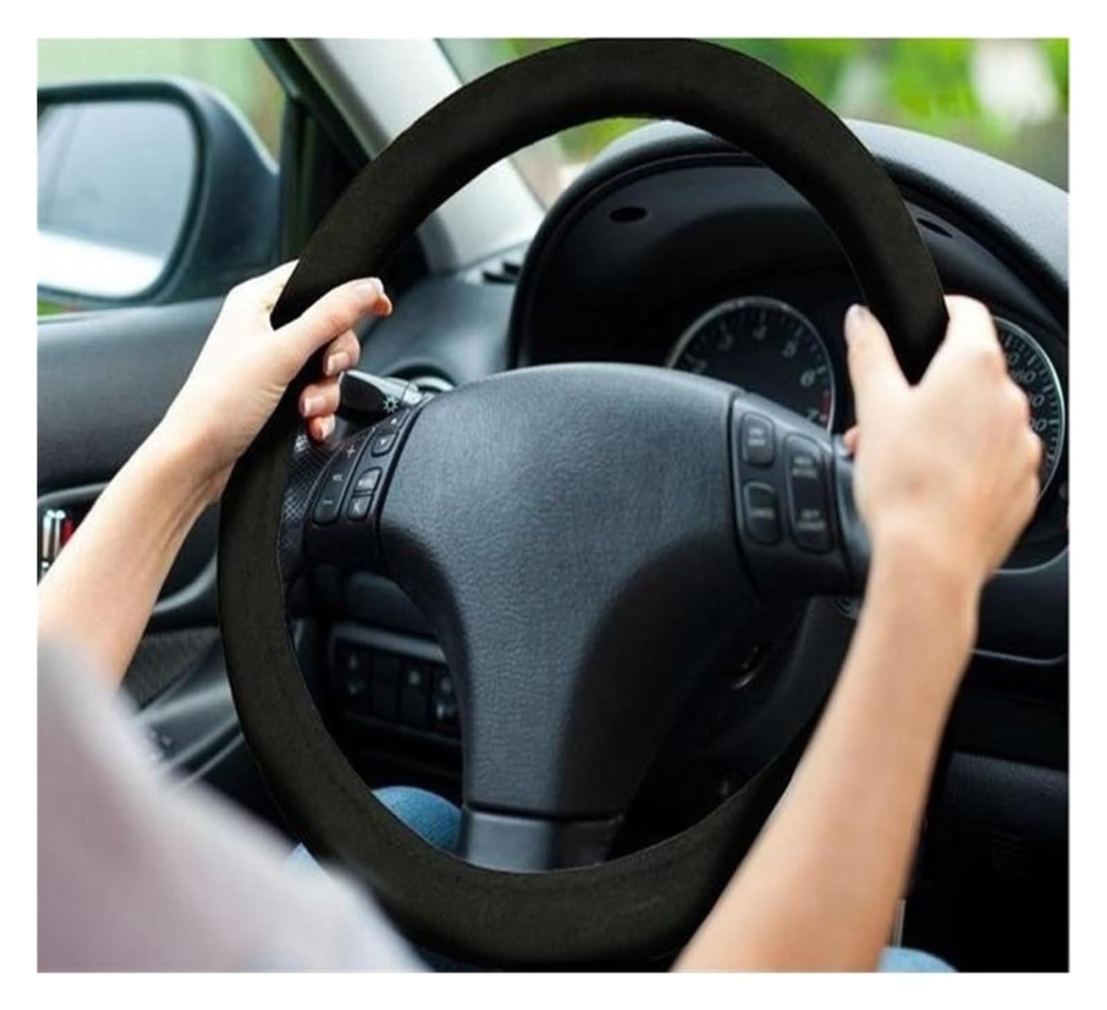 Fundas para Volante de Coche, Funda para Volante calefactable, Accesorios para el Interior del Coche, Microfibra, cálida para Conducir.