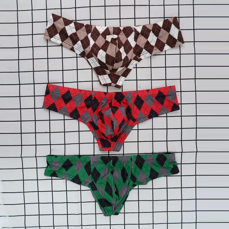 3 Pcs Men's Geometric Print Underwear
