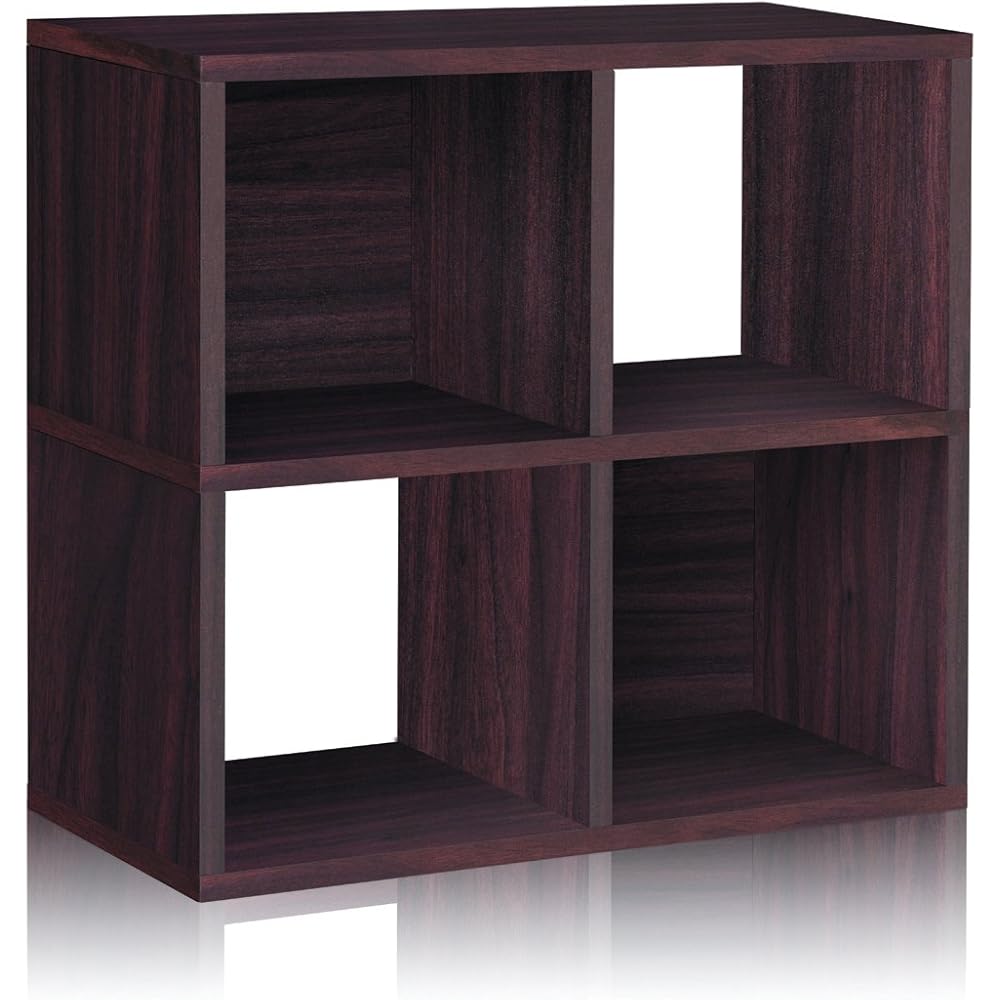 Way Basics Eco 4 Cubby Bookcase, Organizer and Storage
