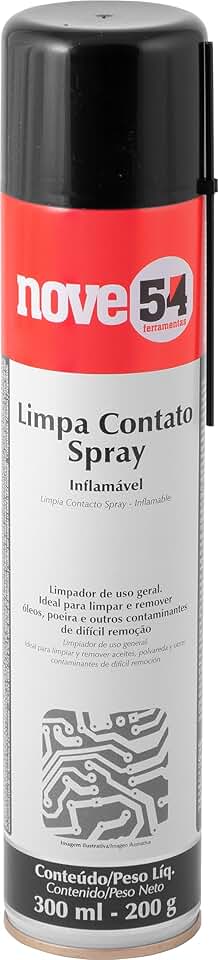 Nove54, Limpa Contato Spray 300 Ml/200 G Inflamável.