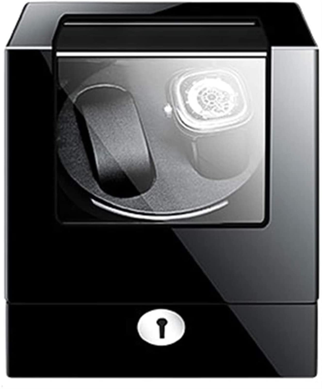 CGCSYZ Automatic Double Watches Winder Box With Key Adjustable Speed Rotation Mode Piano Paint Exterior Silent Motor Accessories (E)