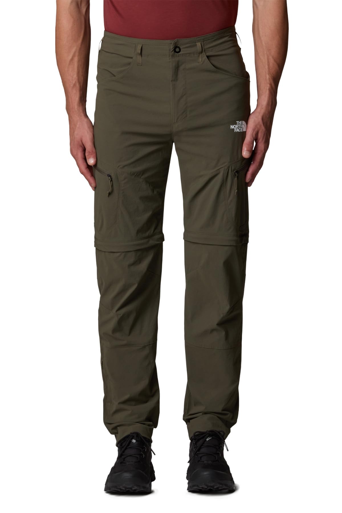 The North Face Men's Exploration Convertible Regular Tapered Reg Pants, New Taupe Green, 28
