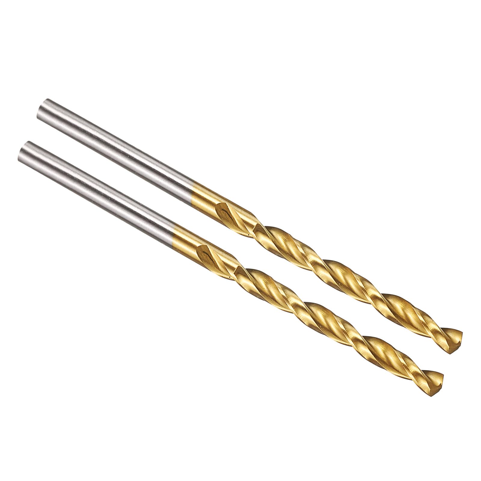 PATIKIL 3.5mm Drill Bit, M42 8% Cobalt High-Speed Steel Jobber Straight Shank 135° Titanium Nitride (TiN) Coated for Hard Metal Stainless Steel - 2 Pack — image 1