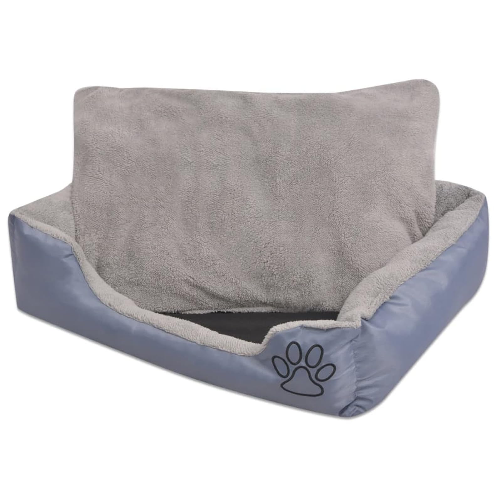 ShGaxin Cama para Perro con cojín Acolchado Talla L Gris, Colchon Perro, Cuna Perro, Cama Mascota, Dog Bed, Cama para Perros Y Gatos