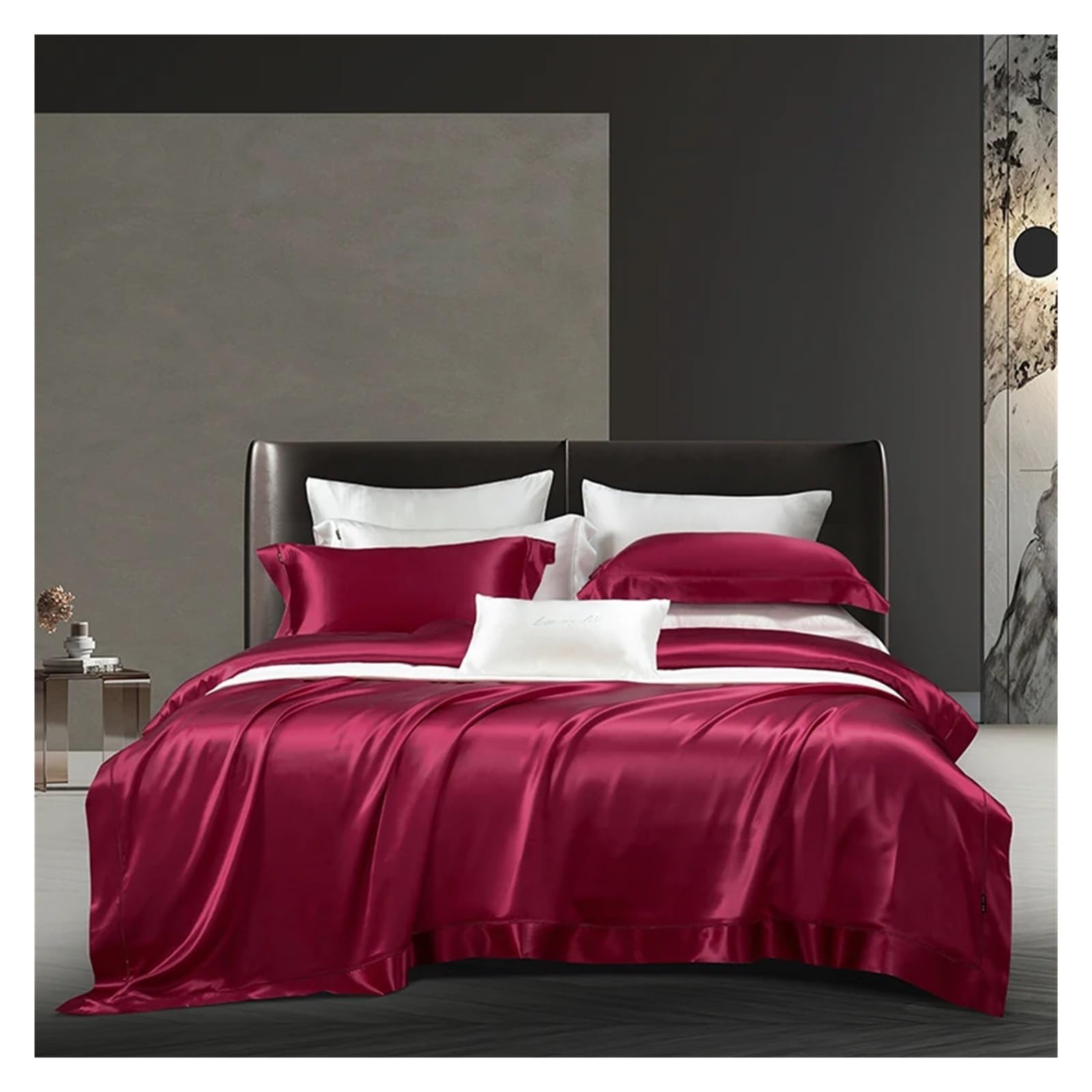 Sbcgfy A Silk Bedding Sets Duvet Cover Bedsheet Pillowcase 4Pcs,Cotton Duvet,-Queen Size 1.8M Bed 4Pcs