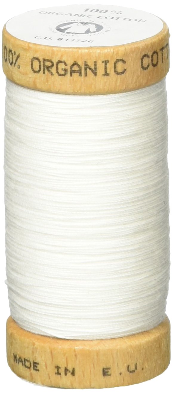 YLI 22503-800 Scanfil Organic Cotton Thread, 300 yd, White