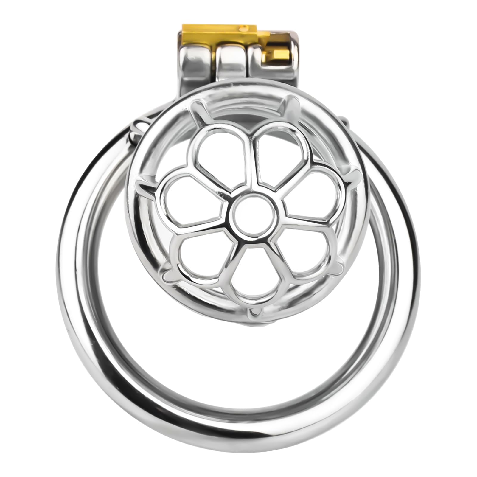 Chastity Cage hommes sex toys avec prune creuse et invisible cylindre de fermeture design acier inoxydable respirant cage à pénis/cage de chasteté SM fétiche bondage set (silver-01,55mm)