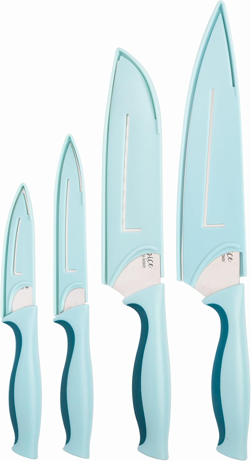 Spice by Tia Mowry Savory Saffron 10 Piece Cutting Board and Cutlery Set