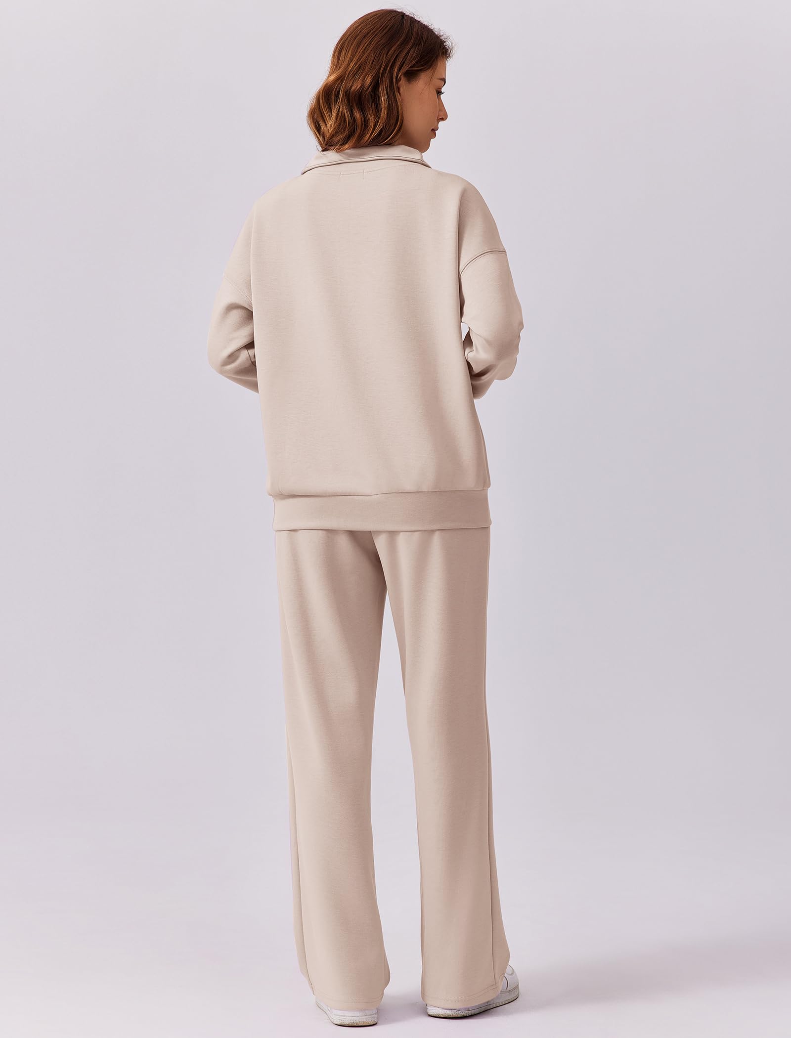 PINSPARK 2 Piece Sets for Women 2024 Fall Outfits Sweatsuit Oversized Sweatshirt Wide Leg Sweatpants Matching Set Tracksuit — view 3