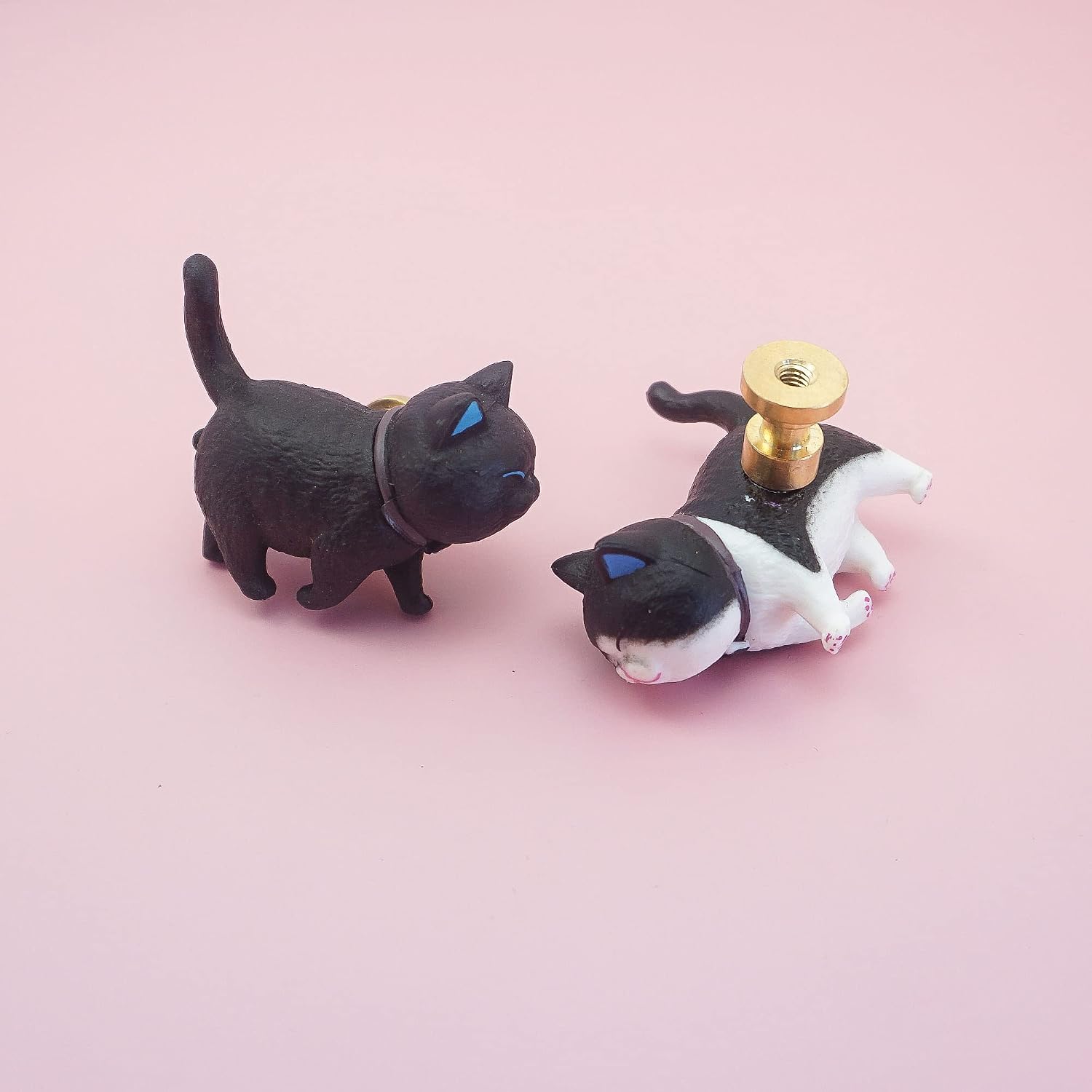 MFYS Cute Cat Drawer Knob for Kids Bedroom Lovely Kitty Cabinet Pulls Dresser Handle Furniture Hardware (1, Cat -5)