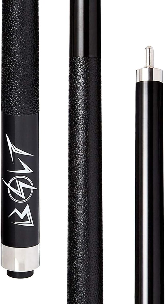 Bolt High Performance Maximum Control Pool Stick 2 Piece Maple 19 20 or 21 oz Pool Cue for Home Bar Pub Billiard Hall XTC Fiber