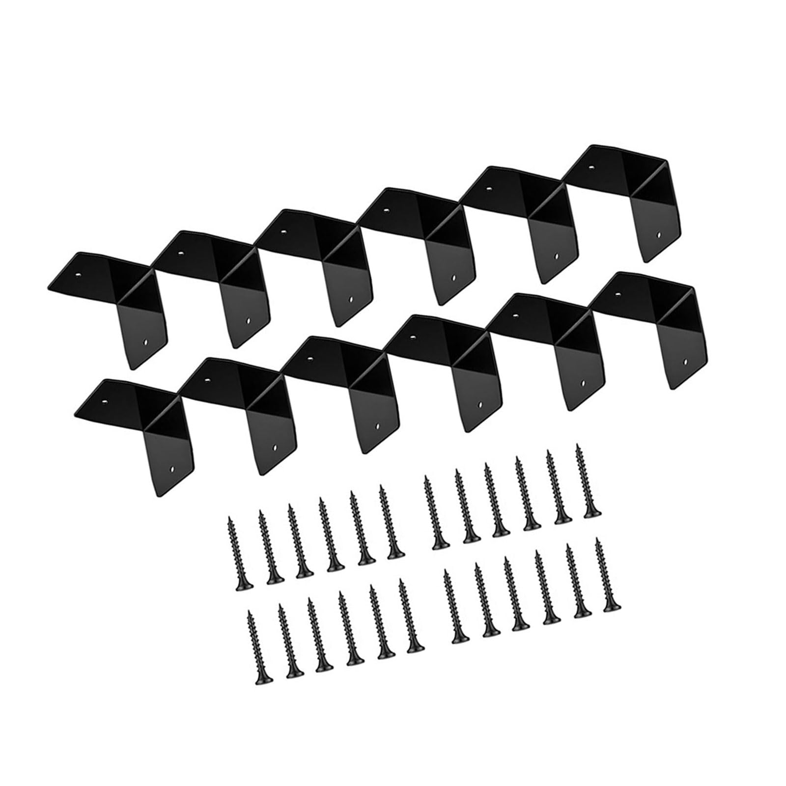 Rgybao Set 2 12 Black Metal Rafter Clips Permanent Construction Hardware For Outdoor Sheds Includes Rustproof Mounting Screws Galvanized Steel Rafter Clamps