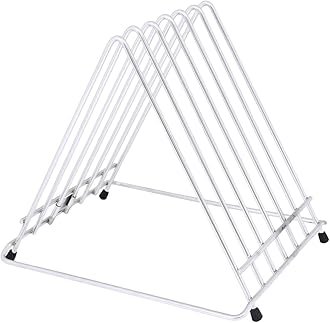 Chef Inox Cutting Board Rack Pot Lid Holder Chopping Board Organizer Stand Holder Kitchen Countertop Drain Storage Shelf To Hold, Cutting Boards - Silver