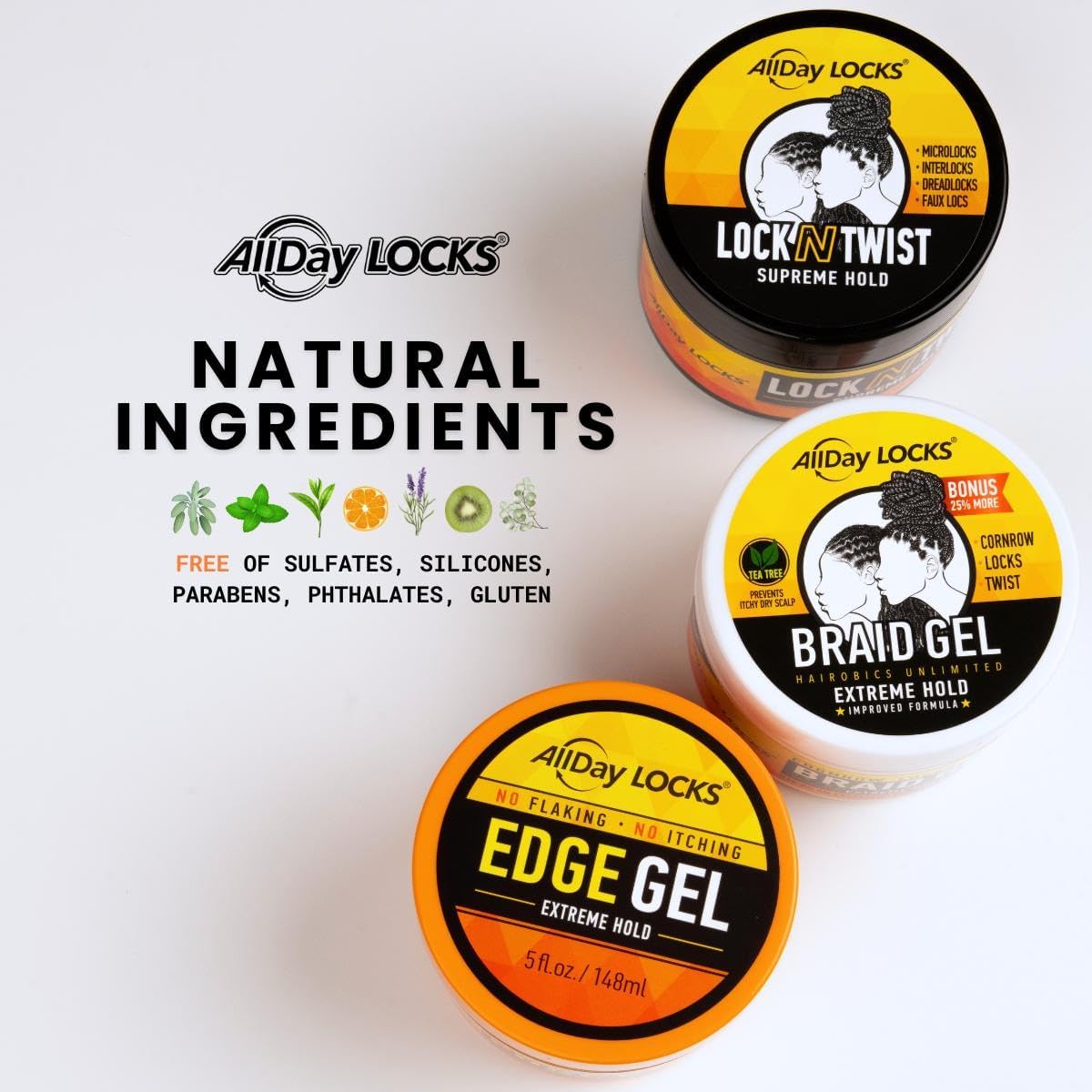 All Day Locks Geflechtgel, 142 ml, 2 Stück