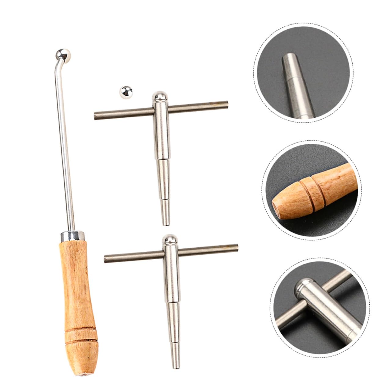 DOITOOL Set di Strumenti Attrezzi per Eliminare Ammaccature in Metallo per Riparazione Tromba Manico in Legno e Modellare Strumenti a Fiato, per Studenti e Riparatori