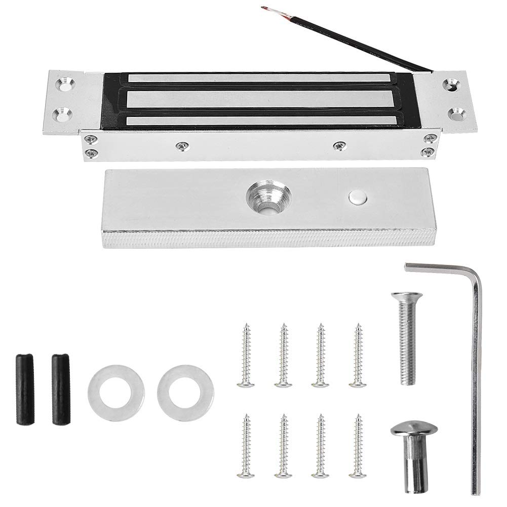 Cerradura electromagnética, MAGT eléctrico magnético Flush cerradura electromagnética Monte Embedded DC 12V 180kg Fuerza de retención for el control de acceso de una sola puerta
