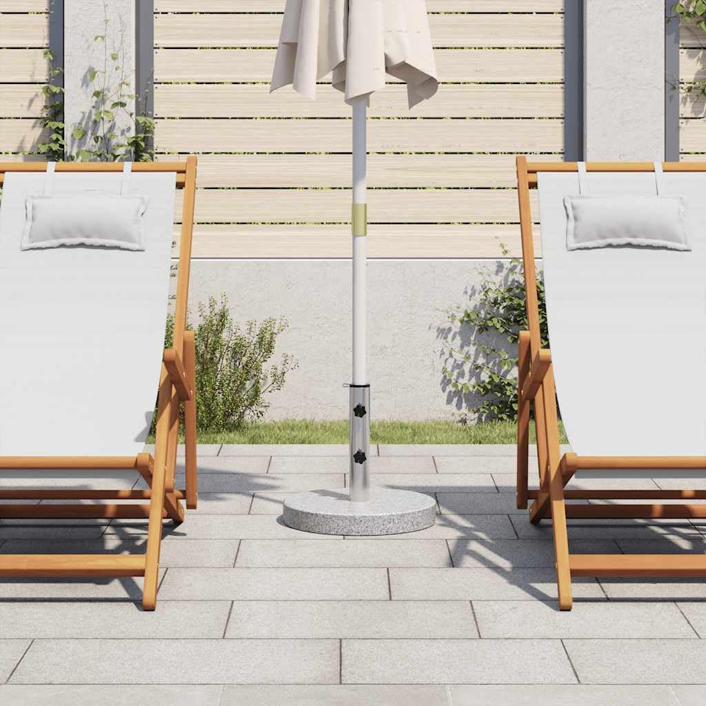 Stojak na parasol przeciwsłoneczny, granit, okrągły, 20 kg, z rurą ze stali nierdzewnej, 2 adaptery do drążków parasola 38 mm i 48 mm, stabilna podstawa parasola na balkon, taras, do ogrodu
