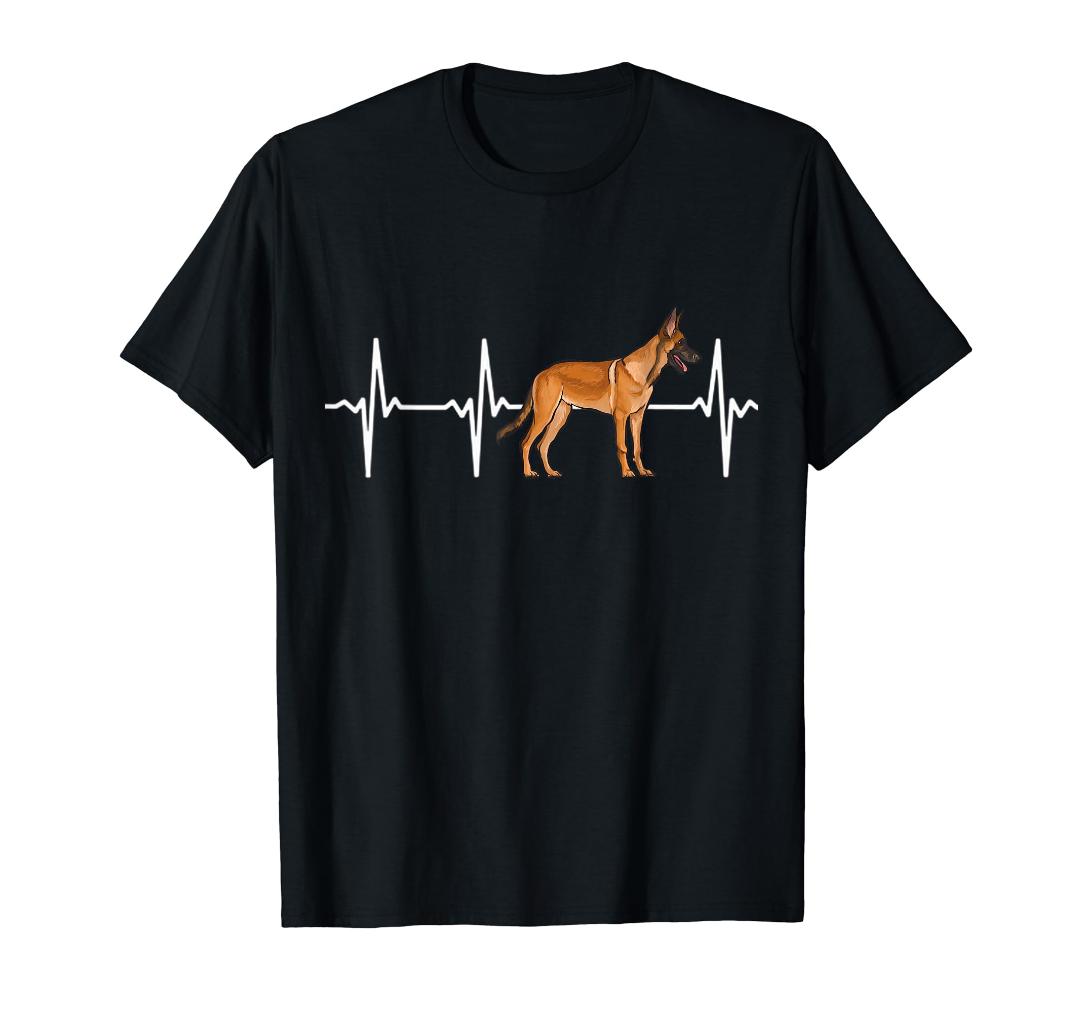 Belgian Malinoi Heartbeat Love My Dog T-Shirt