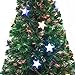 HOMCOM 5FT Prelit Artificial Christmas Tree Fibre Optic Star LED Light Holiday Home Xmas Decoration with LED Light for Indoor Party, Green HOMCOM 5FT Prelit Artificial Christmas Tree Fibre Optic Star LED Light Holiday Home Xmas Decoration with LED Light for Indoor Party, Green