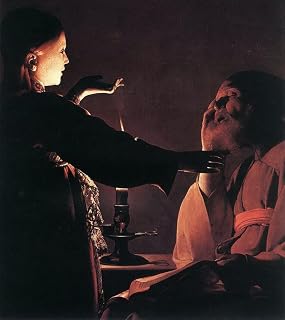 Oil Painting Handmade $50-$2000 by College Teachers - Wall Art Decor - 9 La Tour Wall Painting on Canvas - The Dream of St Joseph candlelight Georges de La Tour -Size3