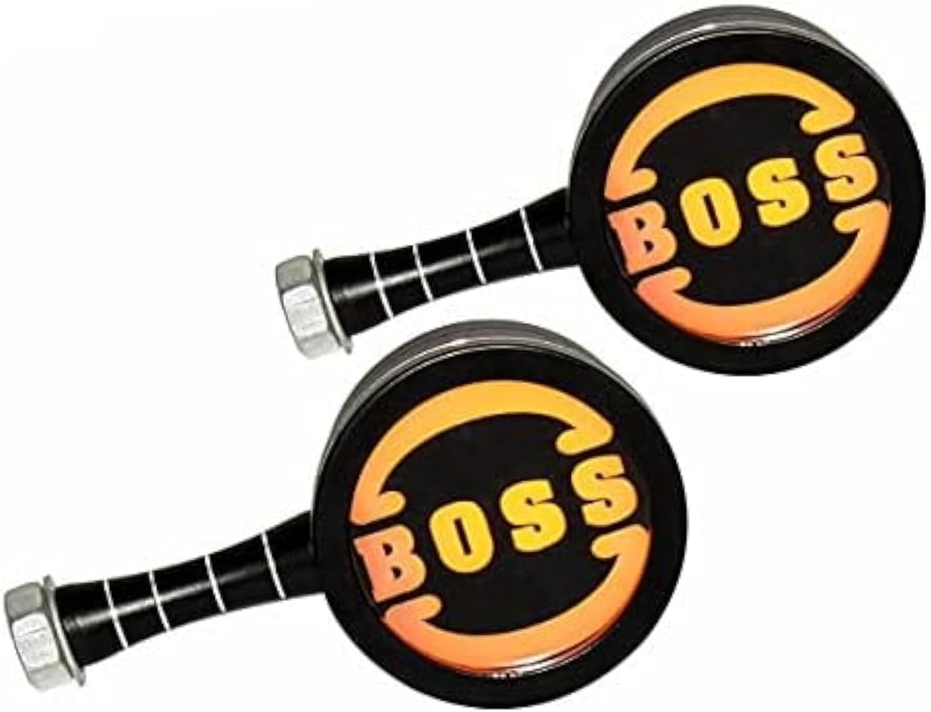 Boss Style LED Side Indicator CNC Metal (Set of 4) White and Yellow for Royal Enfield Bullet Classic 350, 500, Chrome, Desert Storm, Standard 350, 500, Electra EFI, Twins, Twinspark