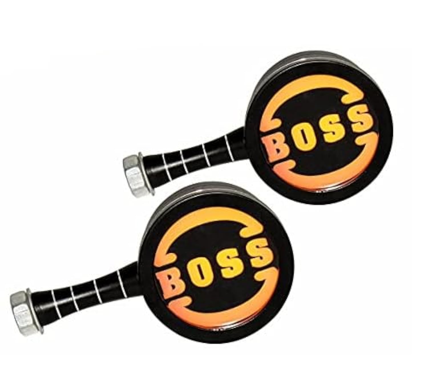 Boss Style LED Side Indicator CNC Metal (Set of 4) White and Yellow for Royal Enfield Bullet Classic 350, 500, Chrome, Desert Storm, Standard 350, 500, Electra EFI, Twins, Twinspark