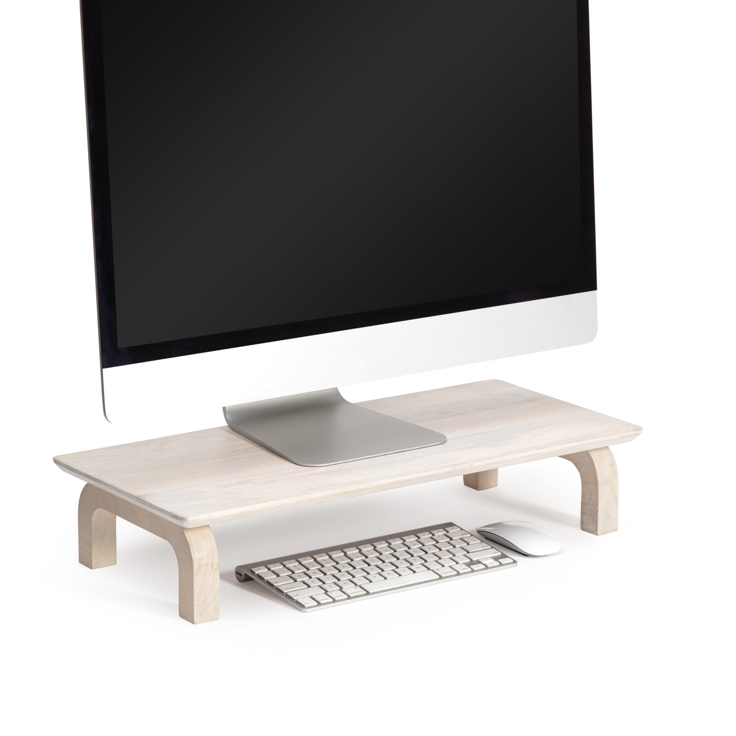 Anji Mountain Monitor Stand - Desktop Organizer & Laptop Riser, Ergonomic Monitor Riser, Space-Saving Monitor Stand for Desk, Durable Construction,