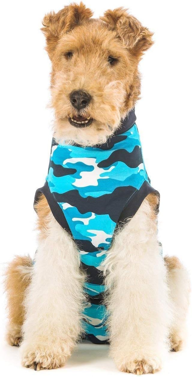 Suitical Recovery Suit Dog, Medium Plus, Blue Camouflage