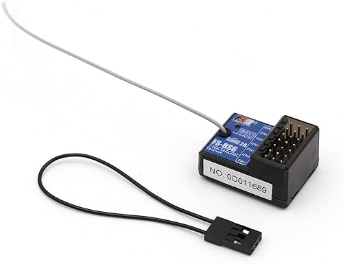 Miniatura 5 de Flysky FS-BS6 Receptor de 6 canales con sistema de estabilización giroscópico para control remoto FS-GT5 Transmisor de radio RC Car (1 unidad FS-BS6)