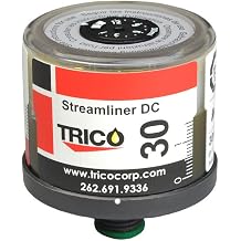 Trico Streamliner DC Automatic Single Point Lubricator, 125cc Capacity, 1/4" NPT Male, Mobilith SHC 100 Grease