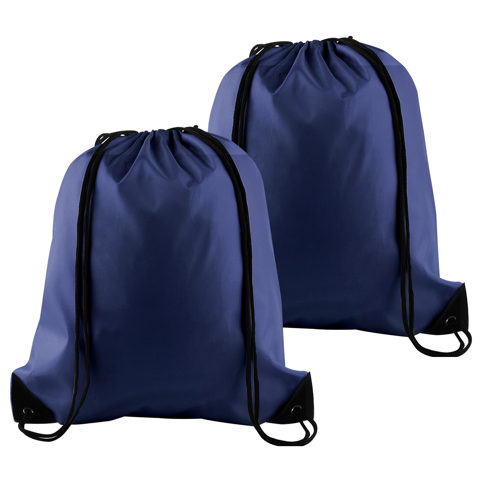 PLULON 2Pcs Drawstring Bags Bulk, Navy Blue Drawstring Backpack String Backpack Cinch Sack Sport Gym Backpack Bags for Yoga Traveling Outdoor Sports — image 1
