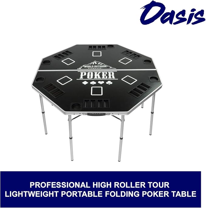 Mesa de poker plegable profesional ligera de aluminio miniatura 2