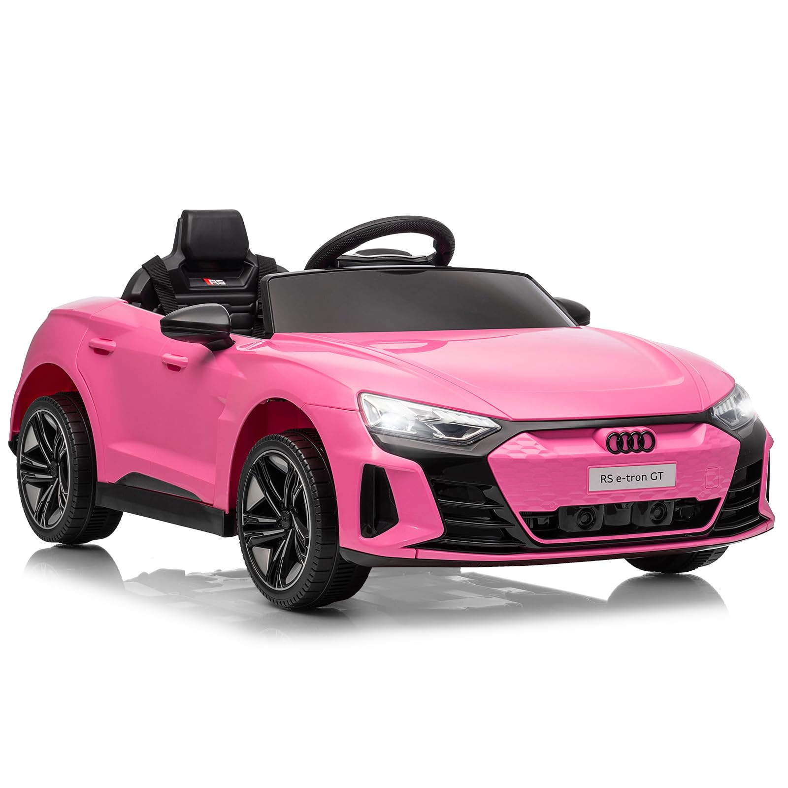CoolGrows Licensed Audi Kids Electric Ride on Car with Parent Remote Control, 12V Battery Powered Car for Kids Age 3-6, Electric Ride on Car with Remote Control for Children (Pink)
