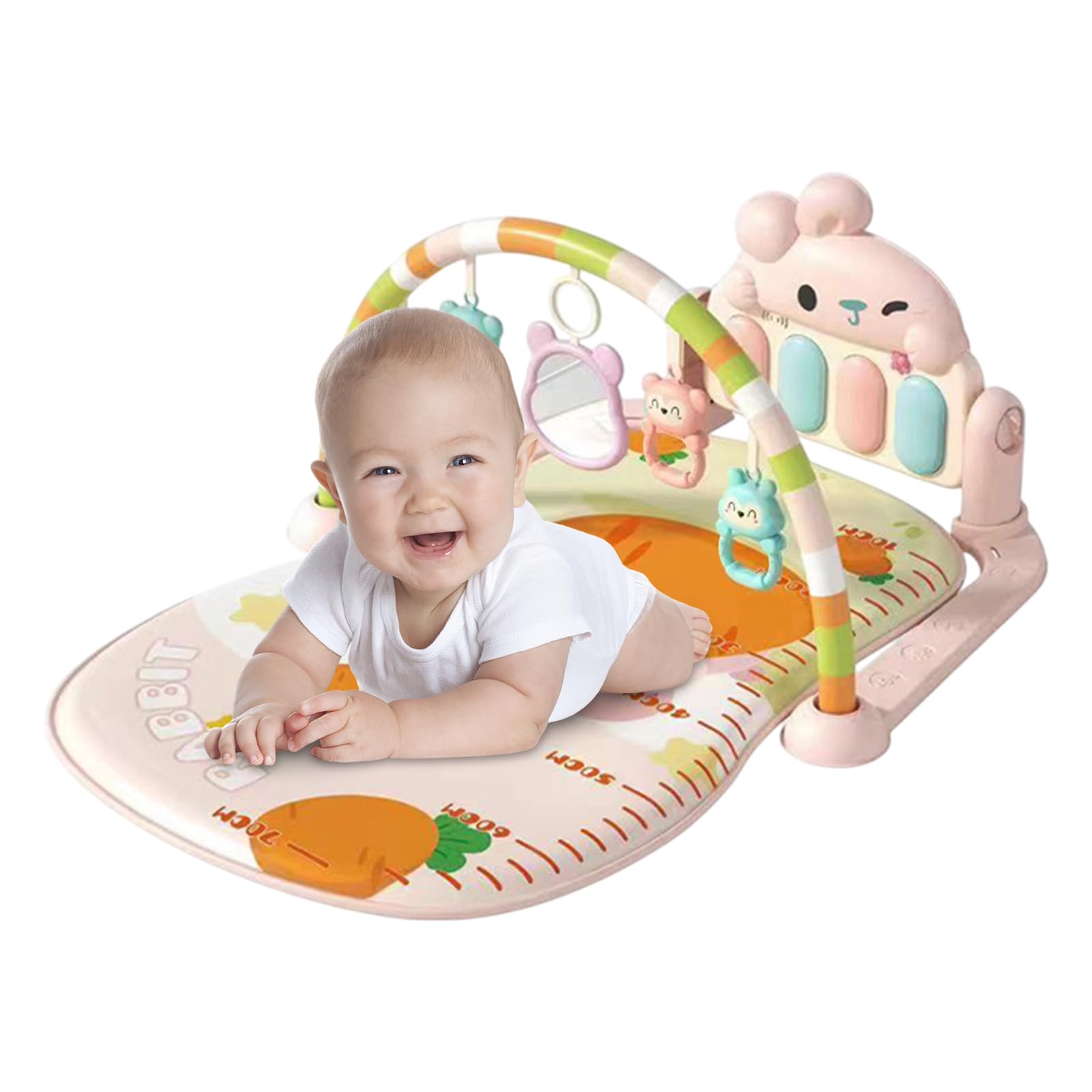 Gimnasio De Actividad De Bebés - Gimnasio De Actividad para Bebé,Baby Play Piano Gym Mat | Crawling Alfombra Sensorial Educativo Musical con Luz para Niñas para Niños Al Aire Libre