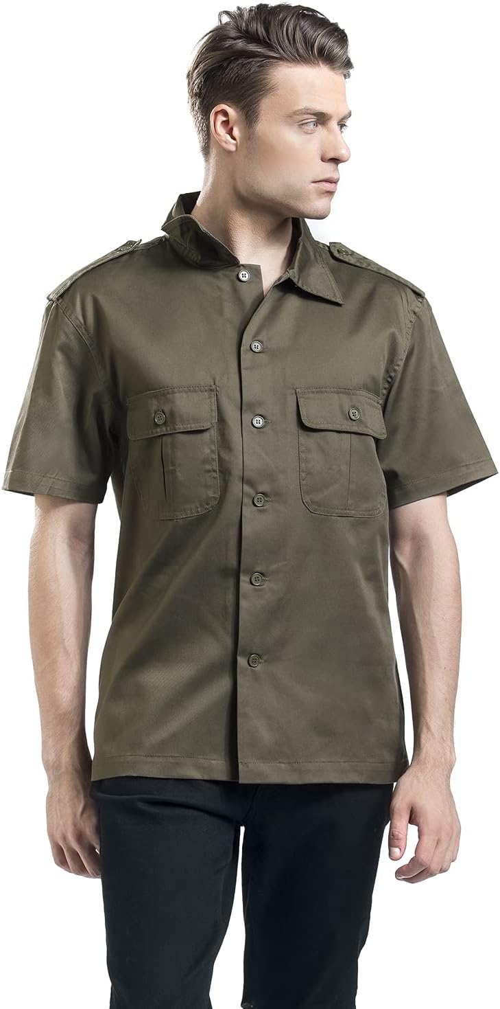 Brandit Men's Us Shirt Short Sleeve Jacket 5 615fp5itO7S. AC SL1500