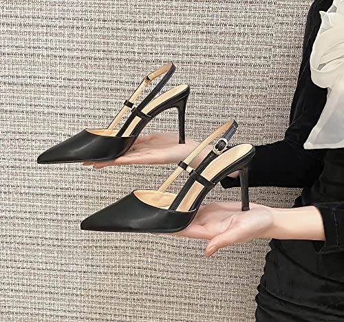 YooPrettyz Women Pointed Toe Shoes Slingback Pumps Strappy Formal Dressy Heels Office Slim High Heels Shoes4