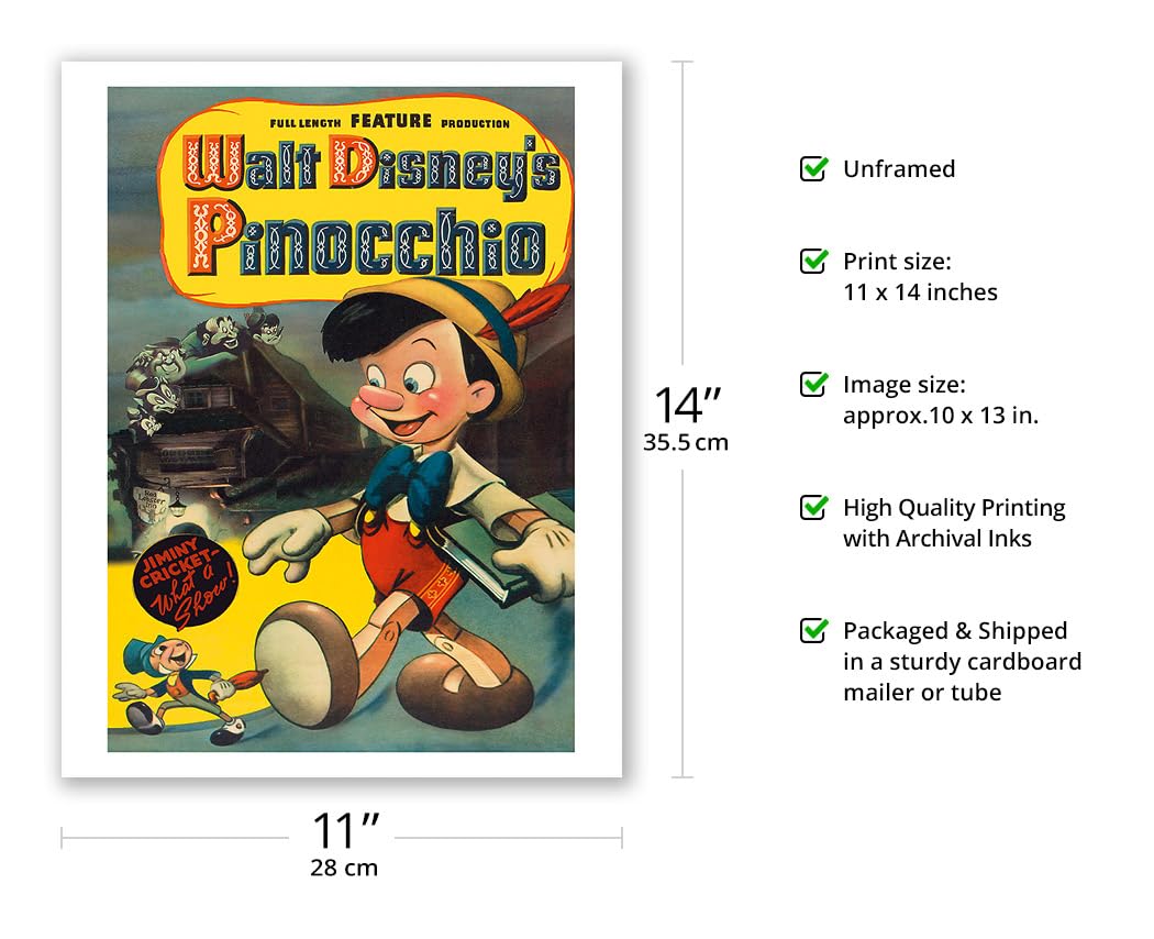 ジミニークリケット ☆ 絵画 Amazon.co.jp: ウォルトディズニーのピノキオ-ジミニー