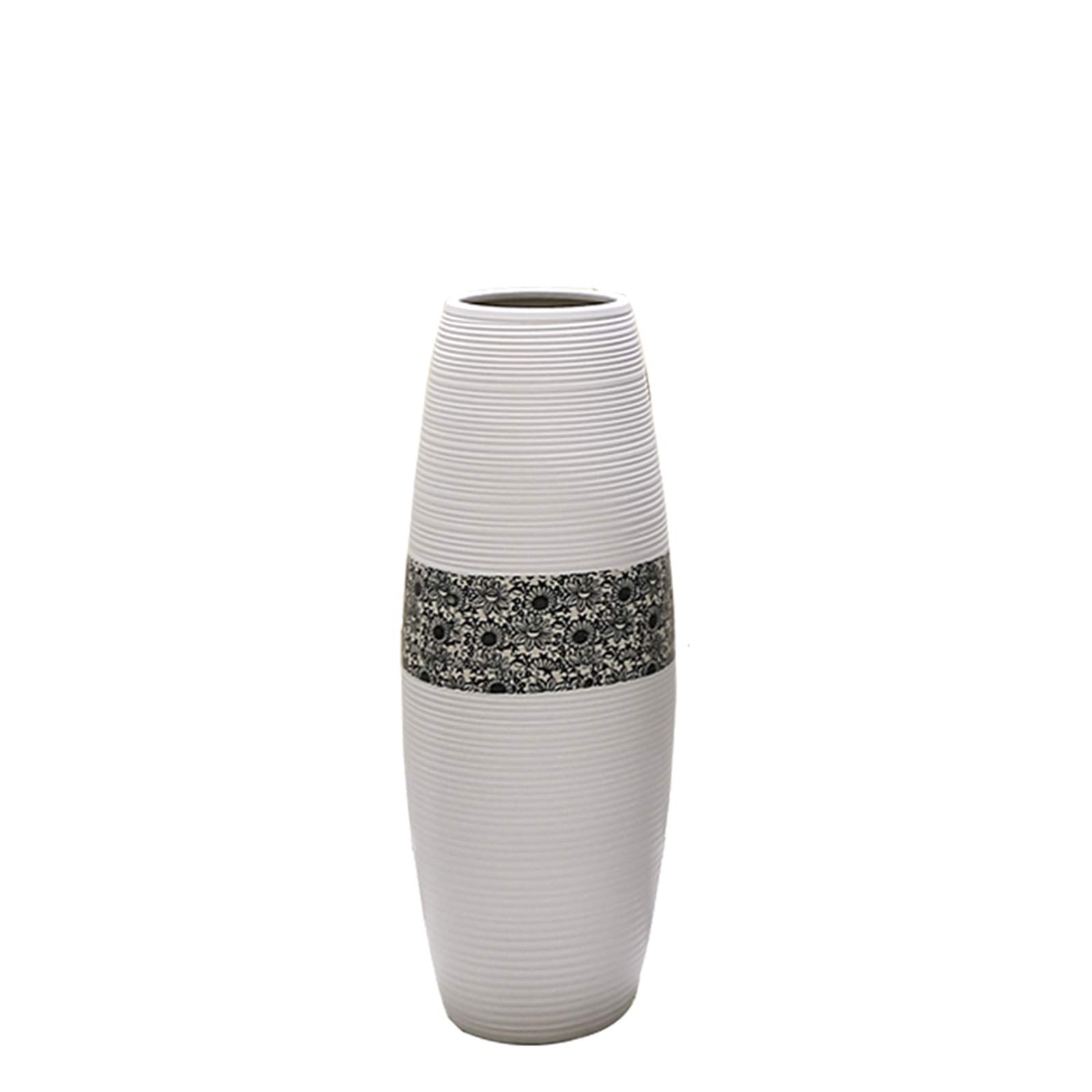 asdchZen Vintage Large Vase, Hotel Lobby Floor-Standing Decorative Vase Living Room Corridor Entrance Vase On The Ground Ballroom Decoration Vase,13 * 60CM