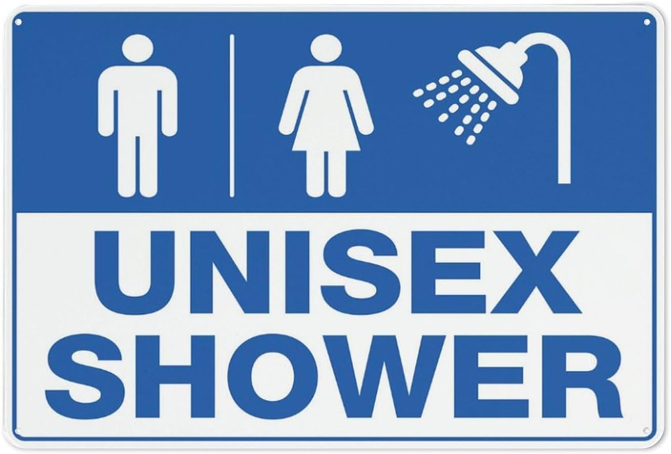 Bdeyfg Unisex Colour4 Shower Metal Tin Sign Aluminum Warning Signs For Indoor & Outdoor Yard Lawn Sign Home Decor 8X12 Inch