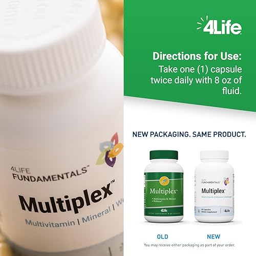 Miniatura 11 de 4Life Multiplex, 21 vitaminas y minerales esenciales, apoya la salud y el sistema inmunológico con vitaminas A, B, C, zinc, biotina y más - 60