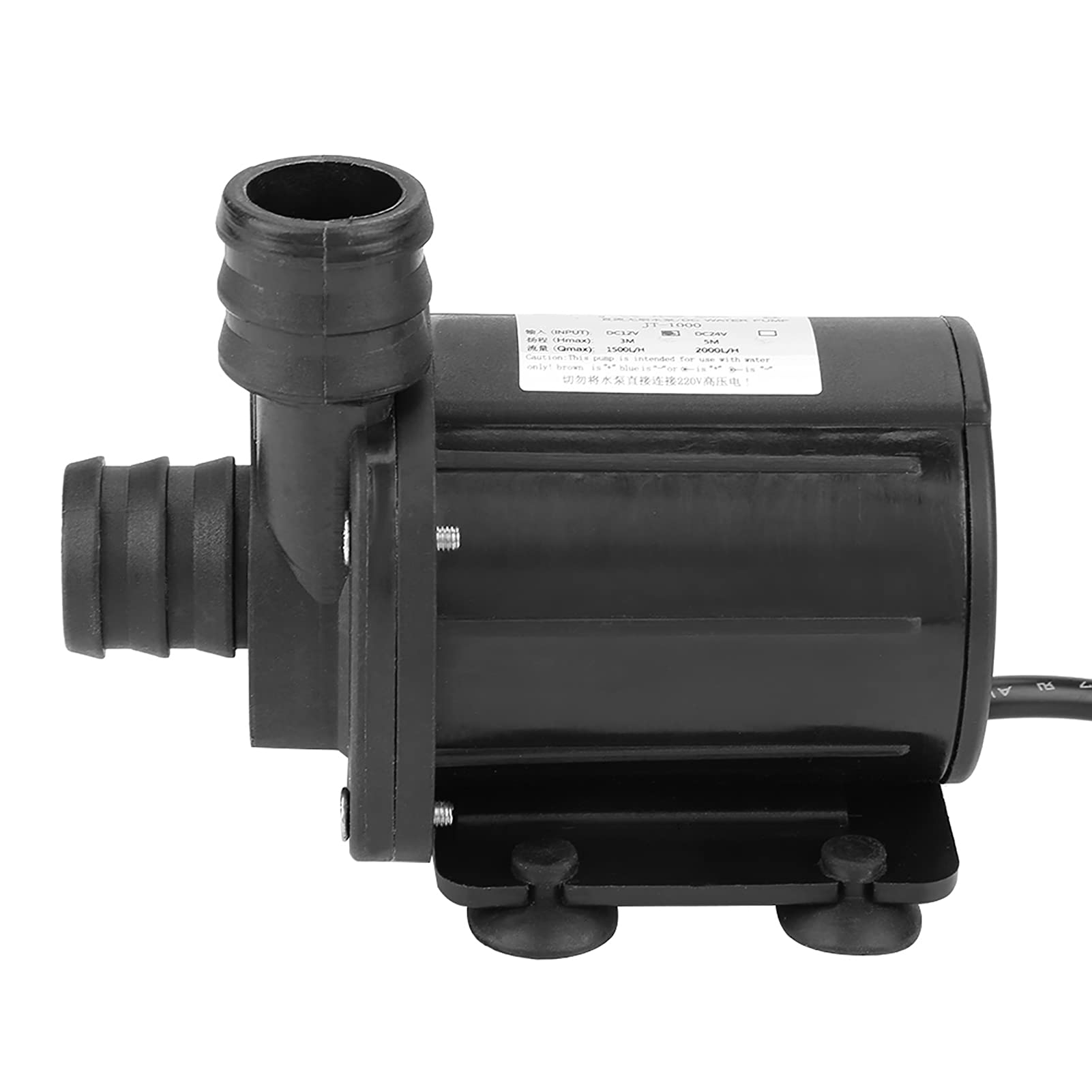 Garosa Bomba de Agua Sin Escobillas 12V DC 1500L/H, JT-1000A-12, Motor Silencioso 35DB, para Pecera Acuario Jardín Fuentes