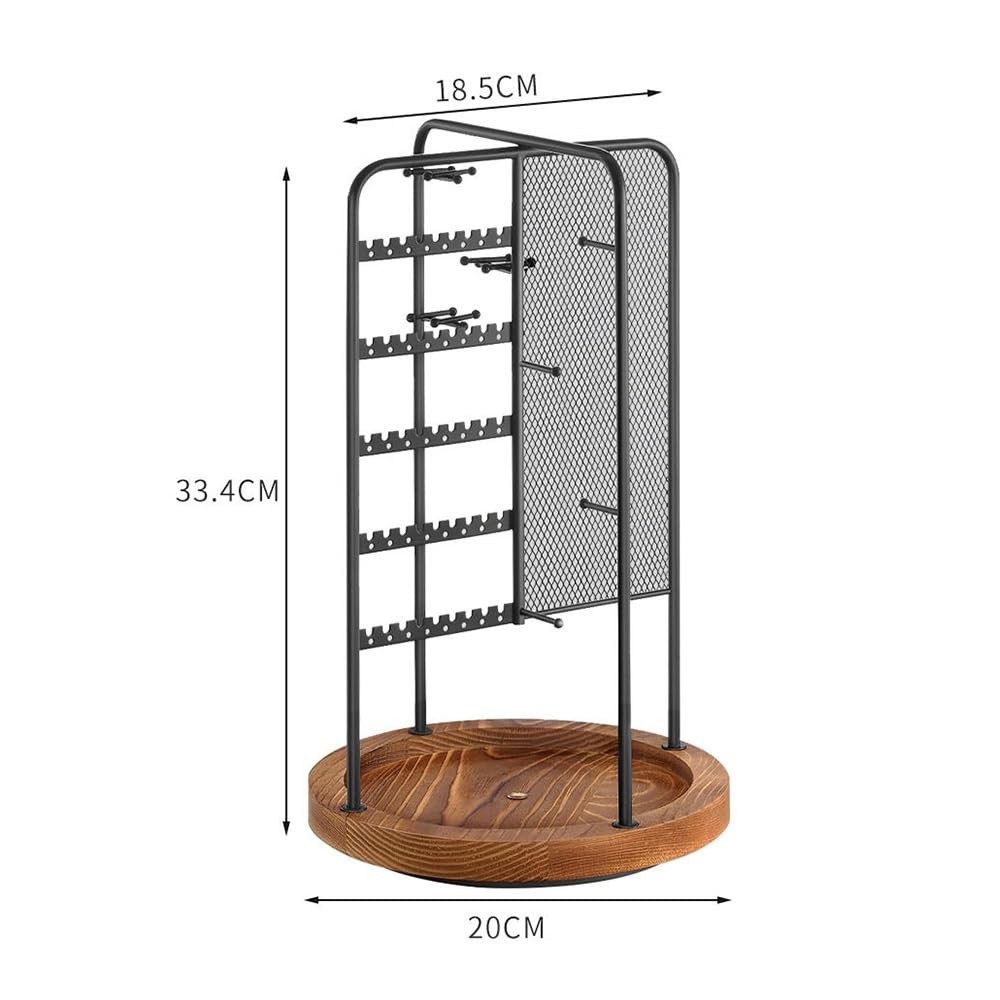 Schränke Removable Multi layer Rotating Jewelry Storage Rack | For Necklaces Earrings(Gold)